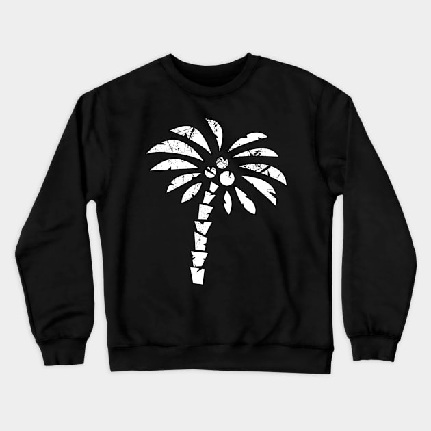 Roughened Palm Tree Crewneck Sweatshirt by JDP Designs